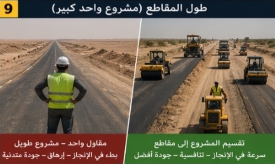 طول المقاطع